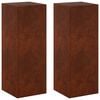 vidaXL Kasviteline 2 pcs Ruosteinen 30 x 30 x 80 cm S&auml;&auml;nkest&auml;v&auml; ter&auml;s