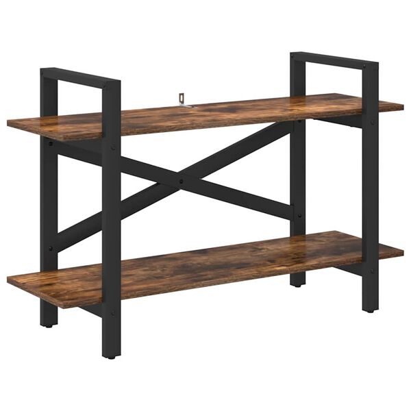 vidaXL Kirjahylly Savup&auml;hkin&auml; 100 x 33,5 x 64 cm Tekninen puu