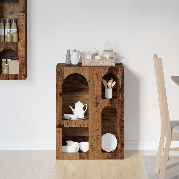 vidaXL Sivup&ouml;yt&auml; Vanha puu 59 x 35 x 80.5 cm Tekninen puu