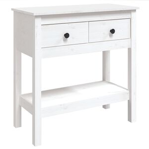 vidaXL Konsolip&ouml;yt&auml; valkoinen 75x35x75 cm t&auml;ysi m&auml;nty