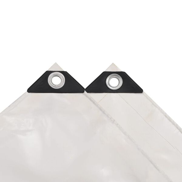 vidaXL Pressu 650 g/m² 6x8 m valkoinen