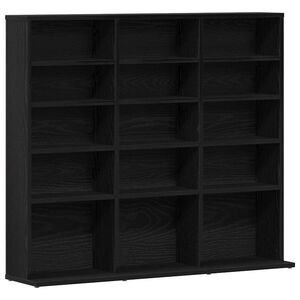vidaXL CD-kaappi musta tammi 100x23x89,5 cm tekopuu