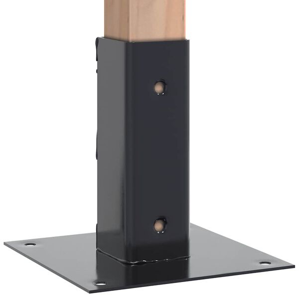 vidaXL Pylv&auml;iden pohjat neli&ouml; 4 kpl 51x51 mm jauhemaalattu ter&auml;s