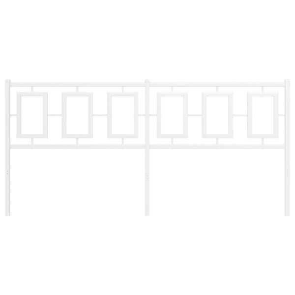 vidaXL Metallinen vaihtop&auml;&auml;ty valkoinen 180 cm