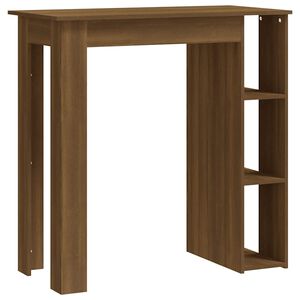 vidaXL Baarip&ouml;yt&auml; hyllyll&auml; ruskea tammi 102x50x103,5 cm tekninen puu