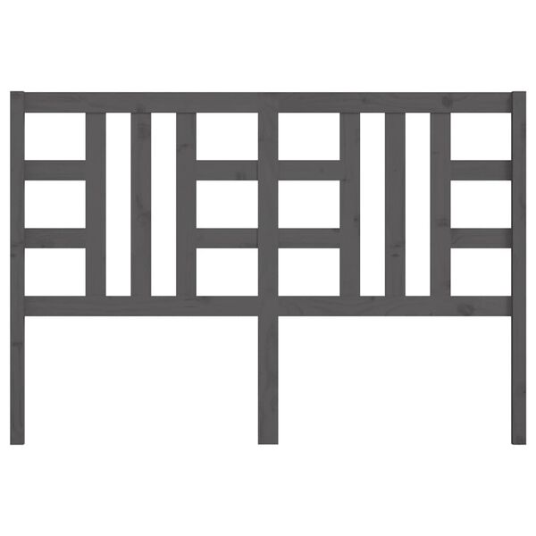 vidaXL Sängynpääty harmaa 166x4x100 cm täysi mänty