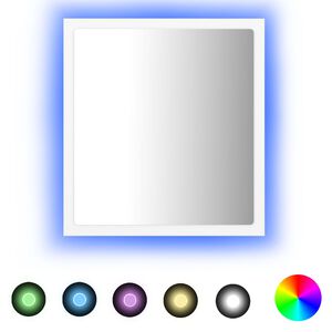 vidaXL LED-kylpyhuonepeili valkoinen 40x8,5x37 cm akryyli