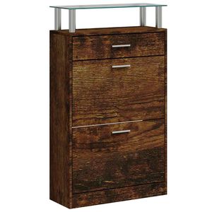 vidaXL Kenk&auml;kaappi savutammi 63x24x104 cm tekninen puu