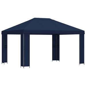 vidaXL Huvimaja 4 &times; 3 m Sininen Polyesteri ja ter&auml;s 190 gsm