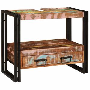 vidaXL Pesualtaankaappi Moniv&auml;rinen Kierr&auml;tetty massiivinen puu