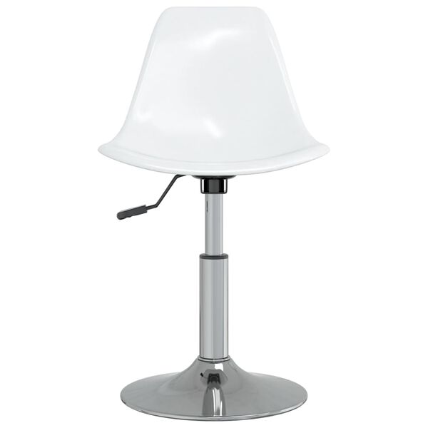 vidaXL Pyörivät ruokatuolit 4 kpl valkoinen PP