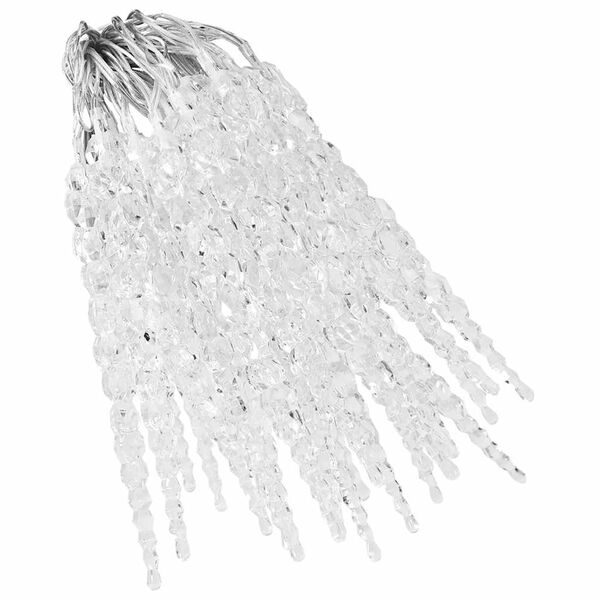 vidaXL Jääpuikko -jouluvalot 40 kpl lämmin valk. akryyli kaukosäädin