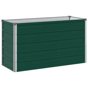vidaXL Kohotettu Puutarhapes&auml; Vihre&auml; 100 x 40 x 55 cm