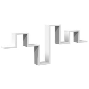 vidaXL Sein&auml;hylly valkoinen 104,5x10x43 cm lastulevy