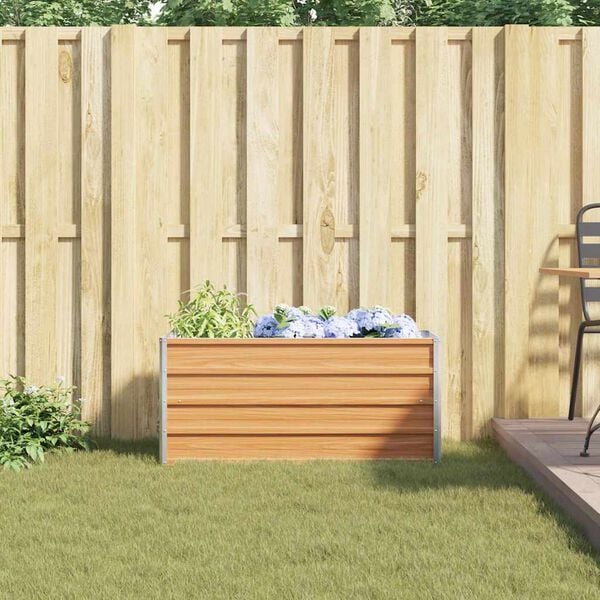 vidaXL Puutarhan Korotettu Kukkalaatikko Vaaleanruskea