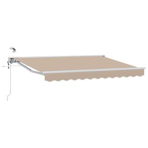 vidaXL S&auml;hk&ouml;k&auml;ytt&ouml;inen Vedett&auml;v&auml; Varjo Beige ja Valkoinen 3,5 x 2 m