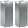 vidaXL Kasviteline 2 pcs Hopea 30 x 30 x 80 cm Ruostumaton ter&auml;s