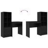 vidaXL Pöytä laatikon kanssa 2 pcs Musta tammi.