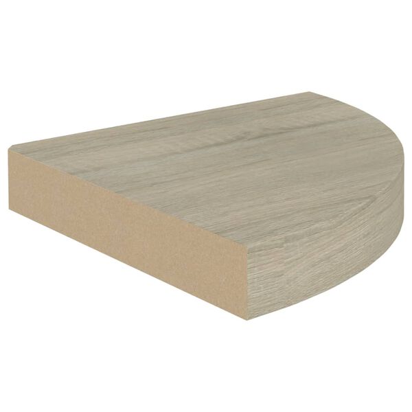 vidaXL Kelluvat kulmahyllyt 4 kpl tammi 25x25x3,8 cm MDF