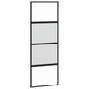 vidaXL Liukuovi musta 76x205 cm karkaistu lasi ja alumiini