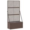 vidaXL Puutarhan trellisi istuttaja Ruskea 70 x 30 x 135 cm Metalli