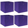 vidaXL S&auml;ilytyslaatikot 4 kpl kuitukangas 28x28x28 cm purppura