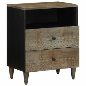 vidaXL y&ouml;kaappi vaaleanharmaa 50x33x60 cm massiivipuu mango