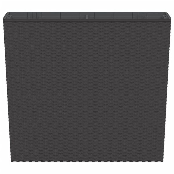 vidaXL Kukkalaatikko irrotettava sisus ruskea 12 / 44 l PP rottinki