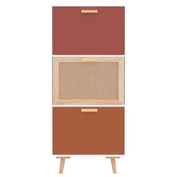 vidaXL Kenk&auml;kaappi valkoinen 52x25x120 cm tekninen puu