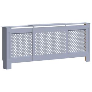 vidaXL MDF l&auml;mp&ouml;patterin suoja harmaa 205 cm