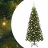 vidaXL Tekojoulukuusi 300 LED-valoilla Vihre&auml; 180 cm PE ja PVC