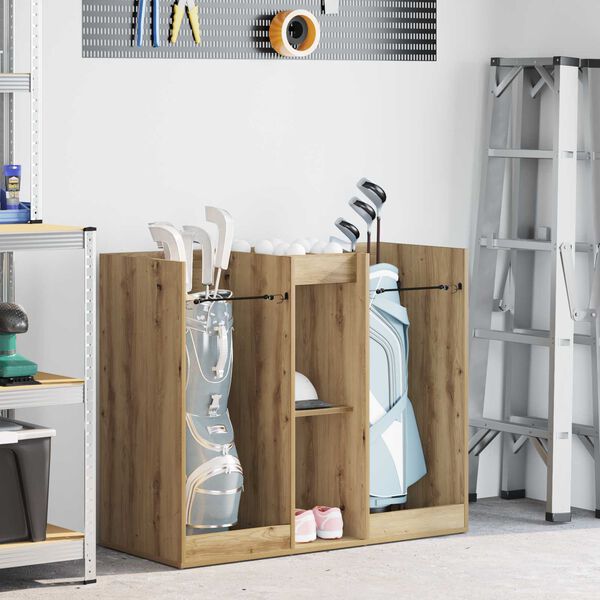 vidaXL Golfs&auml;ilytin Yksiv&auml;rinen Artisan tammi 102 x 45 x 85,5 cm