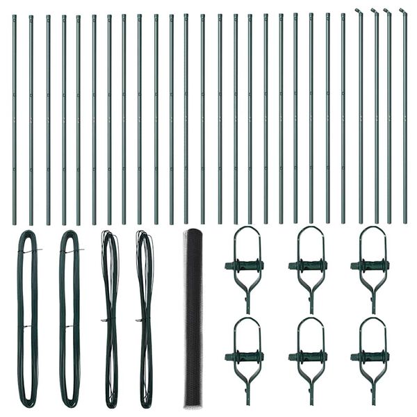 vidaXL Aitalatu Harmaa 50 x 1,5 m (36 mm verkko) Ter&auml;st&auml; ja PVC:t&auml;