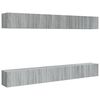 vidaXL TV-tasot 8 kpl harmaa Sonoma 60x30x30 cm tekninen puu