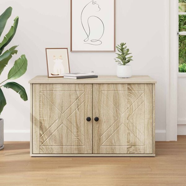 vidaXL Kissatalo Sonoma 85 x 55 x 50,5 cm Tekninen puu