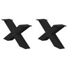 vidaXL Sohvap&ouml;yd&auml;n jalat X-muotoiset 2 kpl musta 70x(30-31) cm ter&auml;s