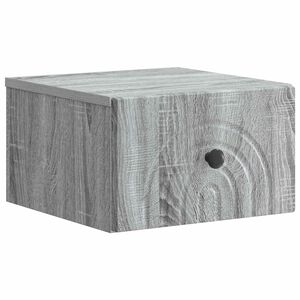 vidaXL Sein&auml;lle Kiinnitett&auml;v&auml; Y&ouml;p&ouml;yt&auml; Harmaa sonoma 33 x 34,5 x 20 cm