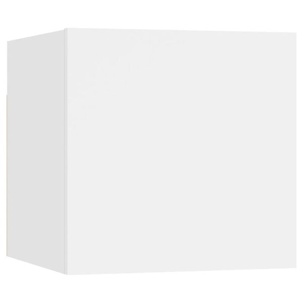 vidaXL Sein&auml;kiinnitett&auml;v&auml; TV-taso 8 kpl valkoinen 30,5x30x30 cm