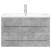 vidaXL 2-osainen Kylpyhuonekalustesarja betoninharmaa tekninen puu