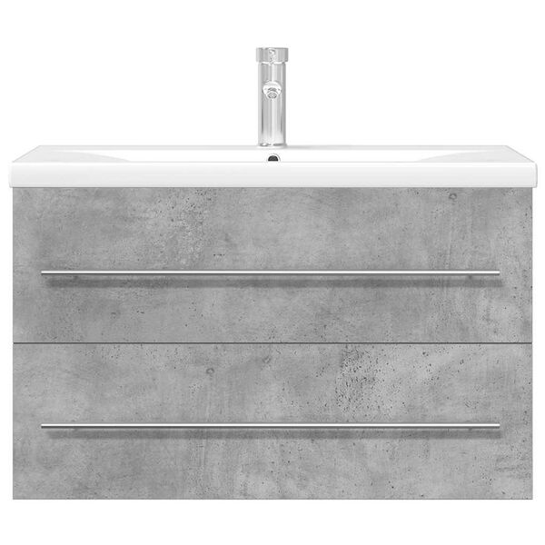 vidaXL 2-osainen Kylpyhuonekalustesarja betoninharmaa tekninen puu