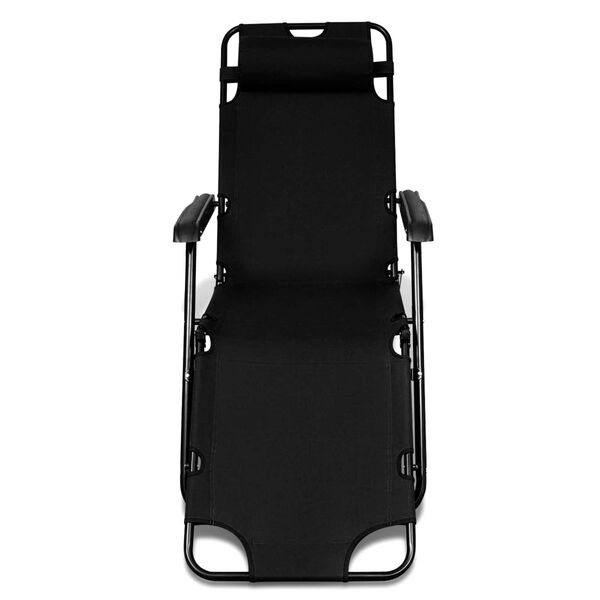 vidaXL Puutarhan Tuoli Musta kangas