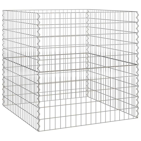 vidaXL Neli&ouml;nmuotoinen Kompostori 100 x 100 x 100 cm Rauta