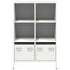 vidaXL Highboard Valkoinen 68x39x103,5 cm Ter&auml;s