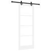 vidaXL Liukuovi Valkoinen 83 x 211 cm T&auml;ysi m&auml;nty ja lasi