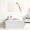 vidaXL Sängynrunko valkoinen 75x190 cm Small Single tekninen puu