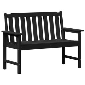 vidaXL Puutarhapenkki Musta 120 x 59 x 88 cm HDPE