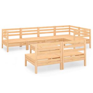 vidaXL 8-osainen Puutarhasohvasarja t&auml;ysi m&auml;nty