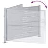 vidaXL Puutarhaportti lukkoon Hopea 100 x 75 cm Ruostumaton ter&auml;s