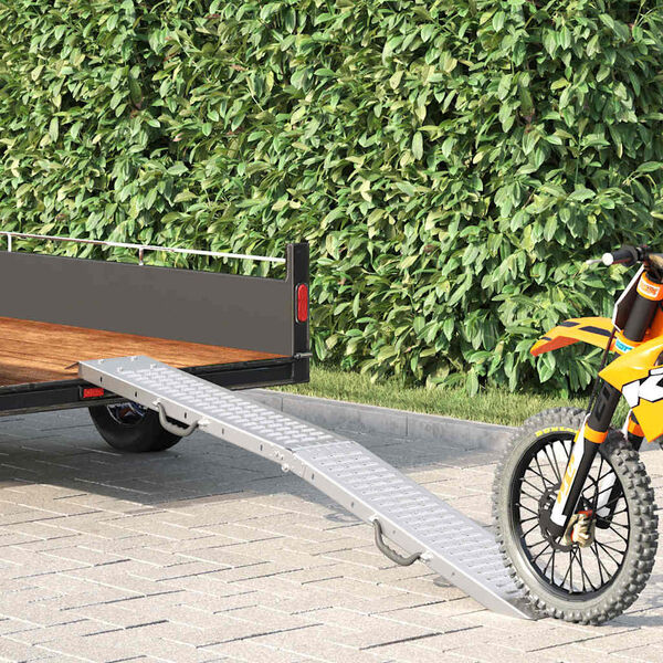 vidaXL Lastausramppi Hopea 186 x 23 x 4,5 cm Galvanoitu ter&auml;s