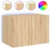vidaXL TV-sein&auml;kaappi LED-valoilla Sonoma-tammi 60x35x41 cm